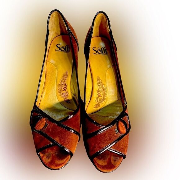 Sofft - Brown Leather Heels - Picture 1 of 8